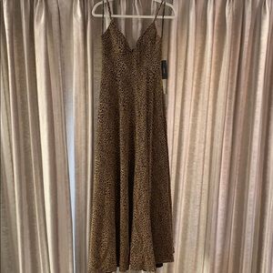 Leopard print evening gown